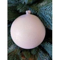 Новогодний шар "Блестки" Ø130мм белый